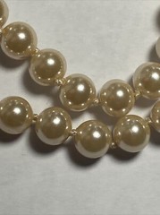 Bracelet 2 strand faux pearls Sterling Clasp Vintage Unused Mint Condition