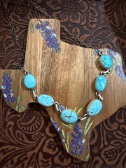 Vintage turquoise choker necklace