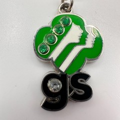 Vintage Y2K CHARM IT! Girl Scouts Bracelet Samoas Cookie Trefoil Rhinestone Boho