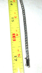 PRETTY Vintage Sterling Silver Cubic Zirconia Tennis Chain Necklace 925