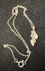Vintage WM Wheeler 12K and 925 Sterling Pendant Necklace