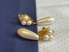 Vtg Clip-On Earring Lot Costume Jewelry Trifari Napier Avon Cloisonne Enamel