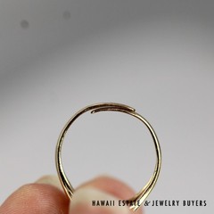 Ming’s Hawaii Pale Lavender Jade 14K Yellow Gold Adjustable Shank Ring