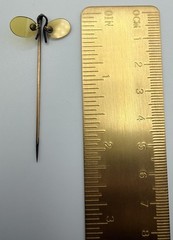 Vintage Pince-Nez Eye Glasses Stick Pin. Optometrist Ca 1900 Advertising