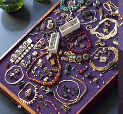 Antique Vtg Estate Jewelry Lot Rings Florenza 925 Gems Sandor Bohemian Garnets