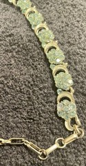 vintage CORY rhinestone necklace Signed Aqua Blue Beautiful Stones Pre-Loved