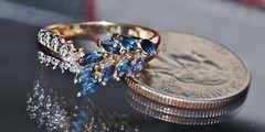 10k yellow gold size 8 ring 1.00ct natural, treated sapphire diamond 2.5g N3087I