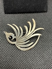 VINTAGE MODERNIST ARJ HECHO EN MEXICO D.F. 925/1000 STERLING SILVER BIRD PIN