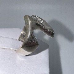 Vintage 925 Midcentury Modernist Sterling Silver Sz 8.25