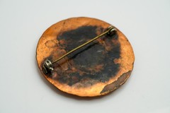 Vintage Copper Handmade Southwestern Brooch 4.5cm JB40