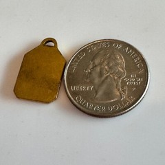 Vintage 1930s-1940s Zodiac Brass Charm LEO Gold Tone Astrology NOS