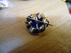 Rare Georgian Rose Cut Diamond and Gold Pin Mid 1700’s 3.2grams, 14Kt. Gold
