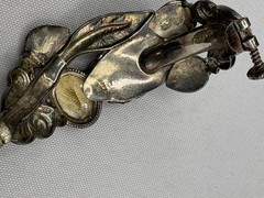 Vintage 925 Sterling Serpent Dragon Screw Hinged Bangle Bracelet 36 grams Nepal