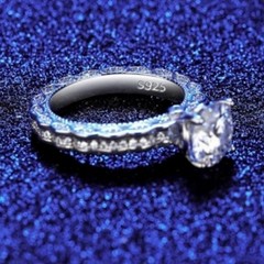 2 Ct Moissanite Wedding Ring Hypoallergenic Rhodium Plated 925 Sterling Silver 6