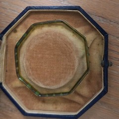 vintage Celluloid Bakelite bangle Octagon Floral Bracelet Very Delicate