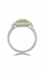 Art Deco 2.30 Ct Canary Diamond Antique Vintage Wedding Ring 925 Sterling Silver