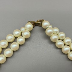 Richelieu Jewelry Set Women Cream Faux Pearl Cabochon Rhinestone Vintage 16 Inch