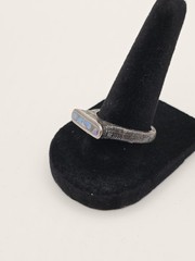 Vintage Sterling Ring with Abalone Inlay