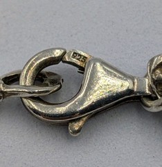 PZ Israel Vtg Gold Plated Sterling Nuggets Long Oval Box Chain 925 Necklace