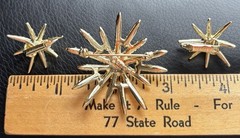 Vintage EMMONS Signed 1950 – 1960 Rhinestone Brooch & Earrings Star Burst Set