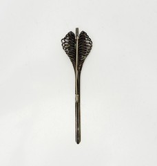 Latvia 1960s ethnic traditional style handmade modern melchior brooch pin