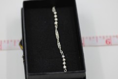 Twist Link Beaded Bracelet Sterling Silver