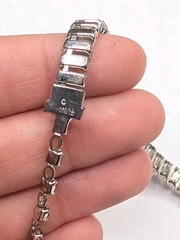 Vintage JOMAZ Signed Joseph Mazer Clear Rhinestone Silver Tone Necklace ⚠️Read