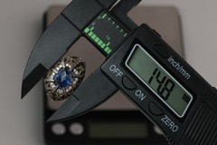 Marked ZATOS 925 Sterling Silver London Blue Topaz Antique Style Ring Size 9