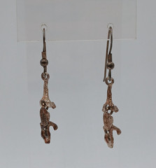 VTG 925 Alligator Crocodile Earrings 1.5in Drop Sterling Silver 3.4g Articulated