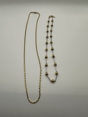 Pair Of Gold And Silver Tone Necklaces