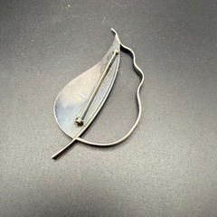925 Sterling Frances Holmes Booth by fhb Brooch Pin Modernist Leaf 22g – RARE