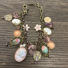 Victorian Charm Bracelet Vintage Inspired 6.5”