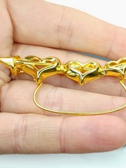 Vintage Heart Brooch Charm Holder Signed P.S.C.O.