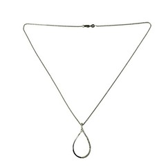 Vintage 14 Karat White Gold Diamond Pendant Necklace #11281