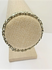 Vintage FAS 925 Sterling Silver Hearts and Kisses Bracelet 7″ 13.5g