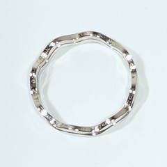 Two Vintage Avon Silver Tone Fashion Waves Stackable Rings Size 7