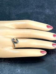 Vintgage 925 Sterling Orange Quartz Woman’s Ring Signed WM Wheeler MFG Size 7.5