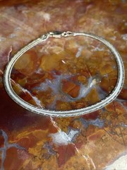 Vintage Italy Sterling Silver Textured Bracelet 7.25”