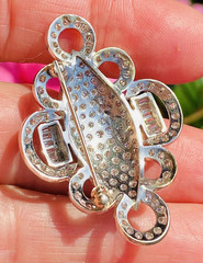 Vintage Estate 18k White Gold 3.00ct G VS Diamond Brooch/Pin/Pendant