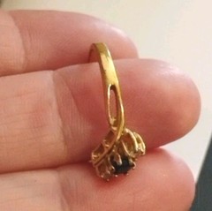Vintage ESPO Esposito Sz 8.25 14K Gold Electroplate Pre-owned Spinel(?) Ring!