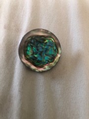 Mexico 925 ATI Signed Sterling Silver And Abalone Vintage Earrings Clip On