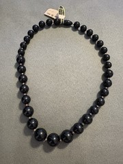 Vintage Genuine Lucite Graduated Bead Necklace 17.75” NEW