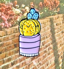 Kawaii Cactus Enamel Pin Set – Cute Pastel Succulent Plants – Desert Aesthetic