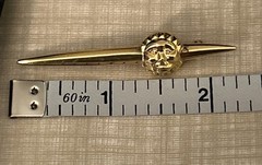 Vintage Metropolitan Museum Of Art Gold Veneer 925 Brooch /pin Sun Dial 1992 KHM