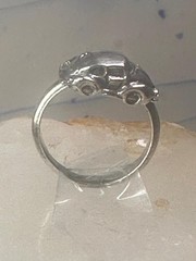 Car ring moving car volkswagen bug band solid size 5.25 sterling silver women