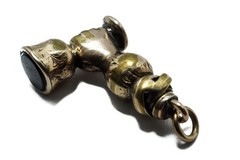 ANTIQUE ENGLISH GOLD HAND & CHALICE SHAPED FOB / CHARM c1800’s