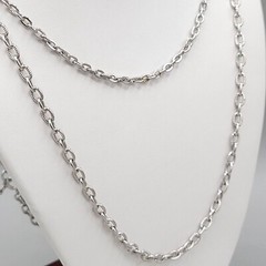 Sarah Coventry Long 2 Strand Chain Necklace Silver Tone Spring Ring Close Vtg