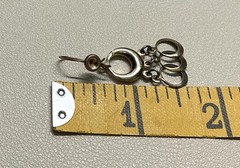 Earrings Lot of 3 Gold Tone Dangle Drop Pierced Wires & Stud Vintage 1950-1959