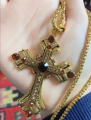 Large Vintage Gothic Cross Necklace