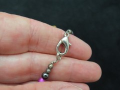 Vintage Cool Zebra Bead w/Purple Tribal Casual Necklace